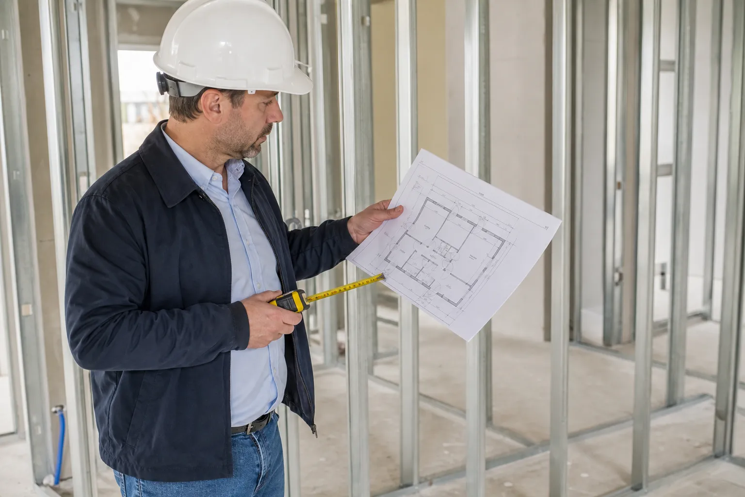 Controle de l'agencement d'un logement VEFA par rapport aux plans dans le Val-d'Oise