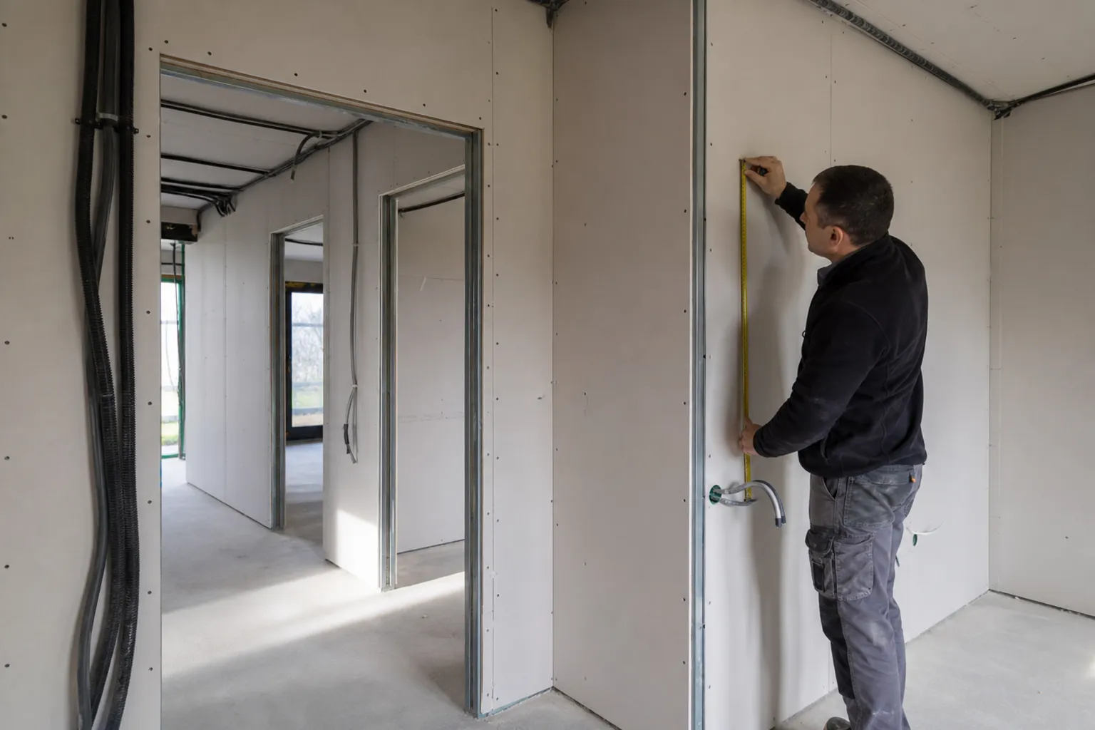 Visite de chantier CCMI au stade des cloisons par un expert en batiment dans le Val-d'Oise (95)